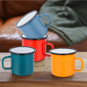 High quality custom design enamel mugs coffee cups