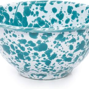 Enamel round grain bowl splash-ink design