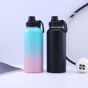 Double-wall stainless steel vacuum sports water bottle